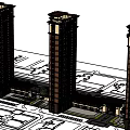 Modern High Rise Buildings With Brown Beige Facade And Urban Layout Design