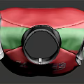 HORELIGH Red Green Sleeveless Vest With Black Collar And Zipper Design