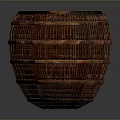 Oval Shaped Woven Basket In Natural Brown For Home Decor And Storage