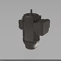 Industrial Electric Motor With Metal Housing Cooling Fins And Terminal Box