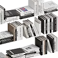Stacked Books And Magazines With Various Cover Designs And Interior Design Themes