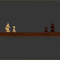 Chess Board Game Entertainment With Wooden Chessboard And Classic Chess Pieces Arrangement