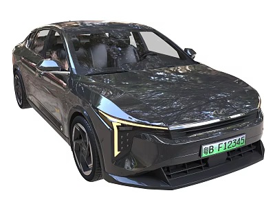 Black Hyundai Sedan With LED Headlights And Modern Stylish Exterior Design 3d model