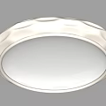 Modern White Ceiling Light with Wavy Textured Shade for Contemporary Interior Lighting 3d model