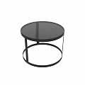 Modern Round Coffee Table With Black Frame And Sleek Top Design 3d model