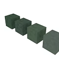 Green Textured Dining Table Panels With Silver Borders And Smooth Surface