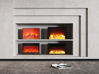 Modern Fireplace 3d model