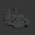 Detailed Mechanical Engine Model With Fan Cylinder And Fuel Tank Components