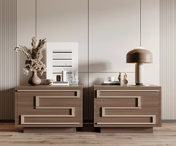 Chinese bedside table 3d model
