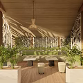 Beachfront Sunset Restaurant With Open Air Terrace Steps And Ocean View Lights