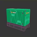Green Powertech Industrial Generator Equipment With Stable Base And Ventilation Design Features 3d model