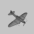 Vintage Green Fighter Aircraft With Weathered Body And Red Star Insignia On Wings