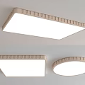 Modern Square and Round Ceiling Light with Decorative Border and Bright White Illumination