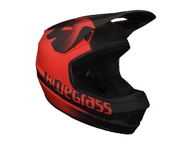 Troy Lee Designs Red And Black Helmet With Side Logo And Aerodynamic Ventilation Features 3d model