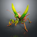 modern mantis sabros winged insect 3d model