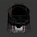 Retro train vintage train steam train locomotive head steam car vehicle 3d model