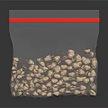 Transparent Zip Top Bag Filled With Fresh Vegetables And Red Sealing Strip On Dark Background