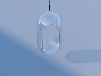 Modern Transparent Glass Hanging Container For Home Daily Use And Decor 3d model