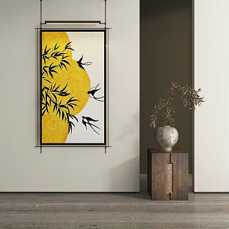 abstract decorative painting 3d model