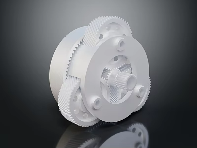 Hardware Tools Metal Gear Set With Interlocking Toothed Gears And Precision Mechanical Structure 3d model