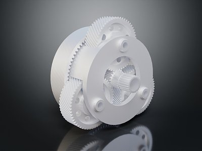 modern gear big gear small gear cast iron gear 3d model