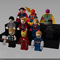 Modern Furniture Display Stand For Decorative LEGO Superhero Figurines Storage