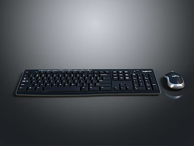 Logitech Wireless Keyboard And Mouse With Modern Design For Office Use 3d model