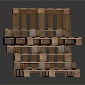 Stacked Durable Wooden Pallets For Home Storage And Household Organization Needs