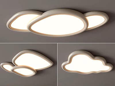 Modern Cloud Shaped Ceiling Lights For Bedroom And Living Room 3d model