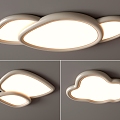 Ceiling lamp cream ceiling lamp triangle geometric cloud-shaped bedroom living room children's room simple 3d model