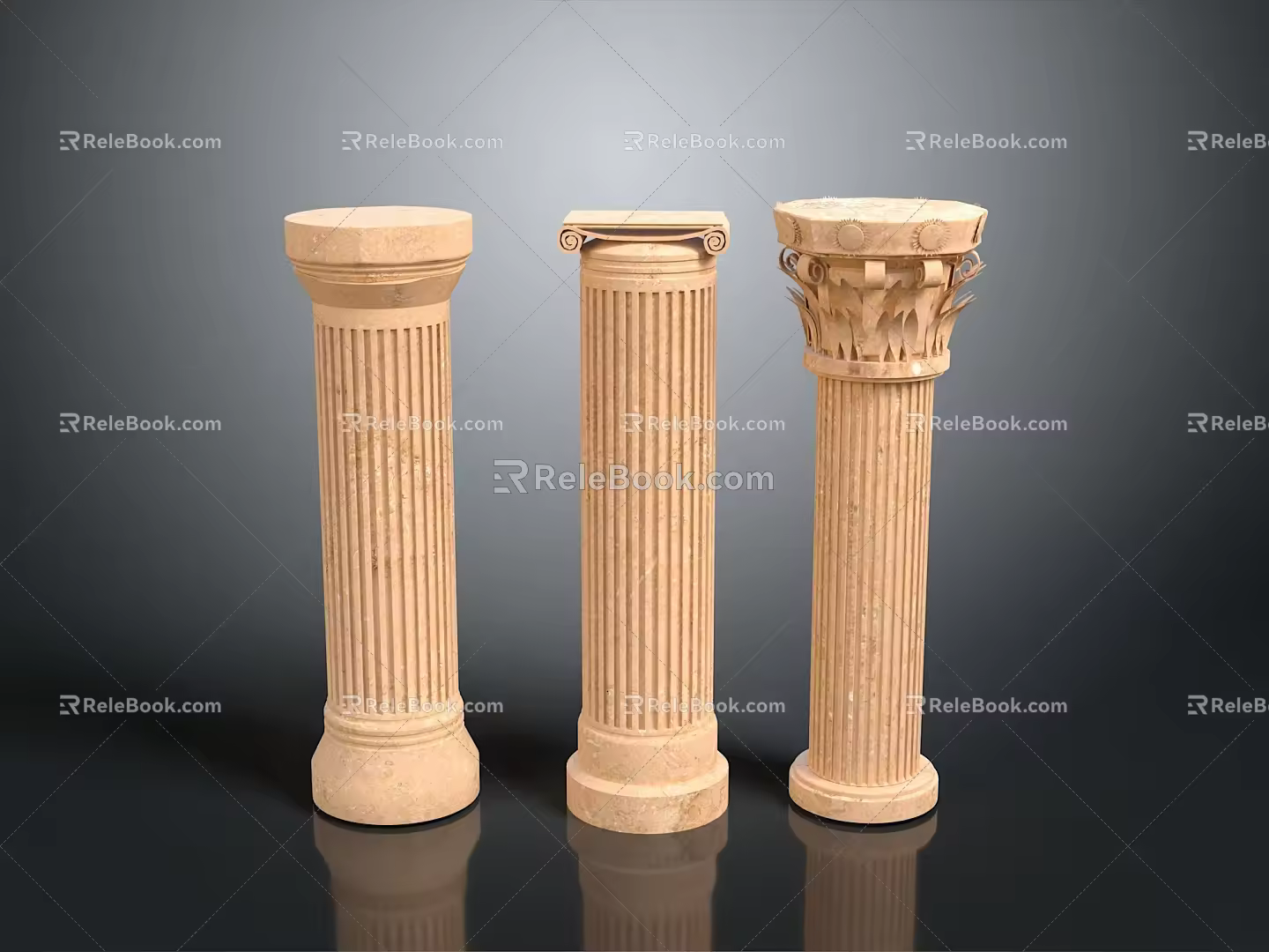 Columns Stone Columns Stone Columns Old Columns Roman Columns Roman Columns Classical Columns Greek Columns 3d model
