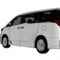 White Luxury MPV Car Exterior Design With Front Grille And Sleek Body