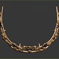 Elegant Golden Crown As Daily Life Ornament With Intricate Patterns And Decorative Design