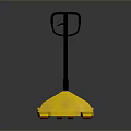 Yellow Manual Pallet Truck with Ergonomic Handle and Steel Forks for Warehouse Use