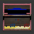Vintage Arcade Machine With Colorful Screen Buttons Coin Slot And Control Panel
