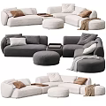 Modern Arc Multiplayer Sofa Collection 3d model