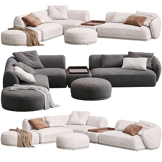 Modern Arc Multiplayer Sofa Collection 3d model