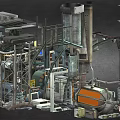 Industrial Equipment With Mechanical Structures Piping Systems Control Panels And Metal Frames