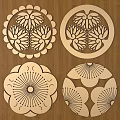 Japanese Metal Carving Japanese Patterns and Wind Patterns Traditional Carving 3d model