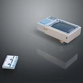 Classic Computer Terminal With Display Screen And Cassette Tape Accessory 3d model