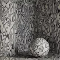 Wood Grain Texture Wall Featuring Wooden Sphere On Natural Pattern Surface 3d model