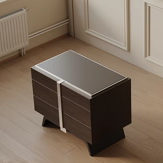Modern Bedside Cabinet 3d model