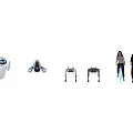 Futuristic Aerospace Technology Showcasing Robots Drones And Space Exploration Vehicles