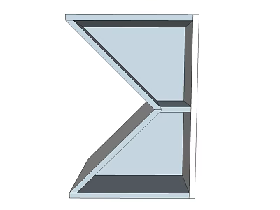 Modern Geometric Bookcase With Triangular Shelves And Contemporary Open Structure 3d model