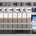 Switch socket rail socket smart switch air conditioner switch mobile socket switch socket 3d model