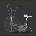 Sturdy Exercise Air Bike With Fan Wheel Seat Handlebar And Pedals For Home Fitness