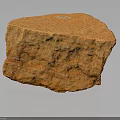 Natural Wood Stone With Orange Color And Rough Surface Texture Details