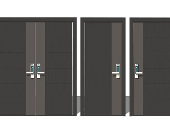 Modern double door 3d model