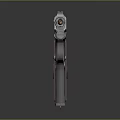 Classic Silver Handgun With Brown Grip And Metallic Body Design Features