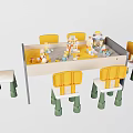 Children's Toys Building Blocks Table Children's Tables and Chairs 3d model